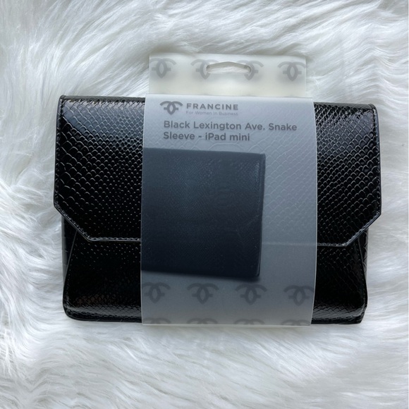 🆕 Francine Black Lexington Ave Snake Sleeve iPad Mini Storage Case - Picture 1 of 7